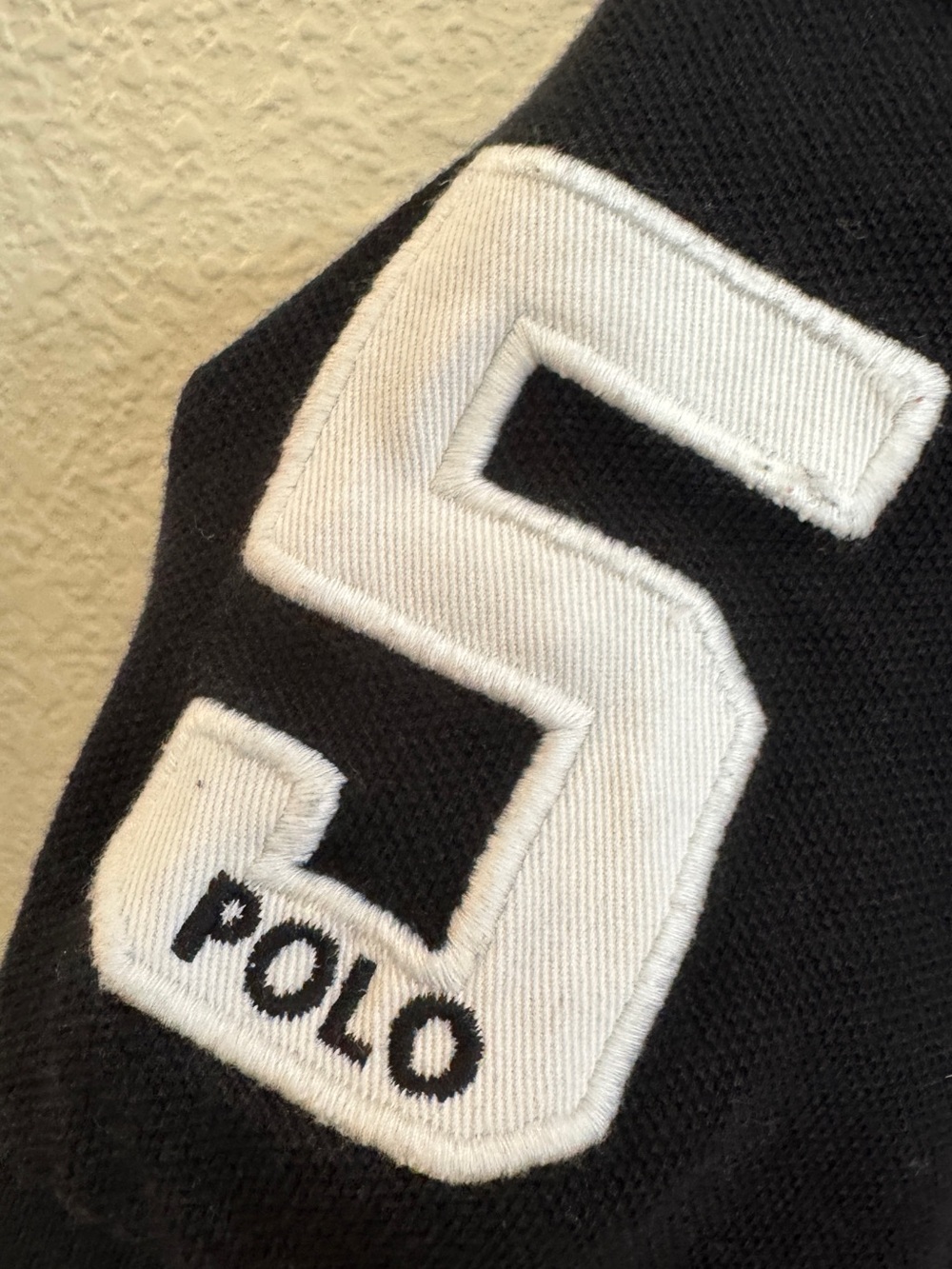 XS Polo by Ralph Lauren Black 'New York' Embroidered Polo Shirt - Picture 5 of 6